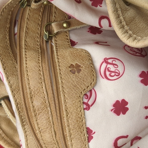 Lucky brand Tan Leather Drawstring Backpack main image 4